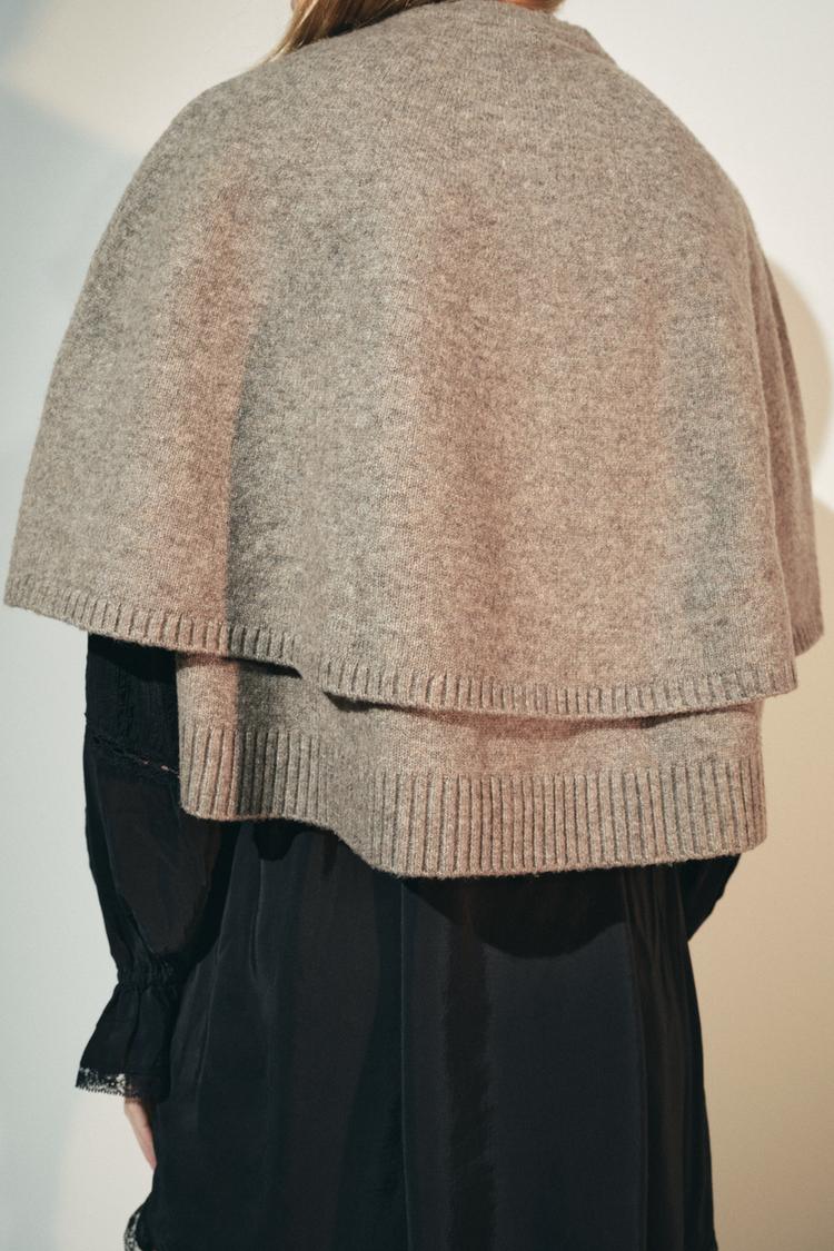 FLMNGO x KNIT CAPE JACKET