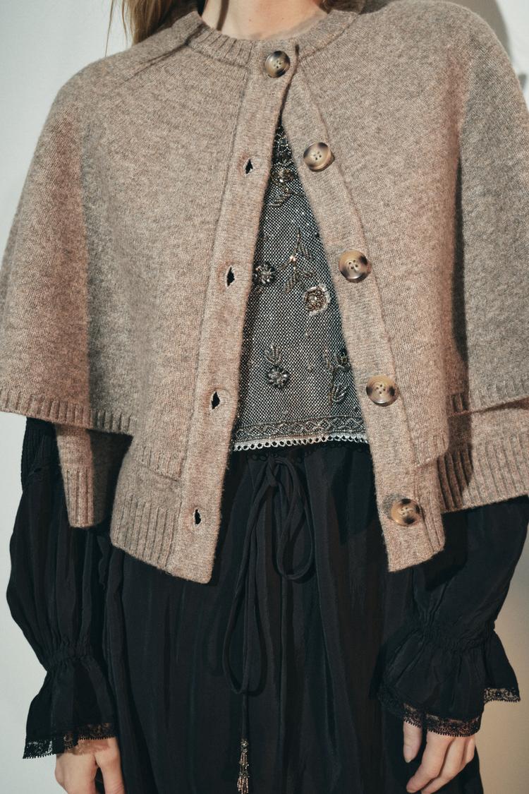 FLMNGO x KNIT CAPE JACKET