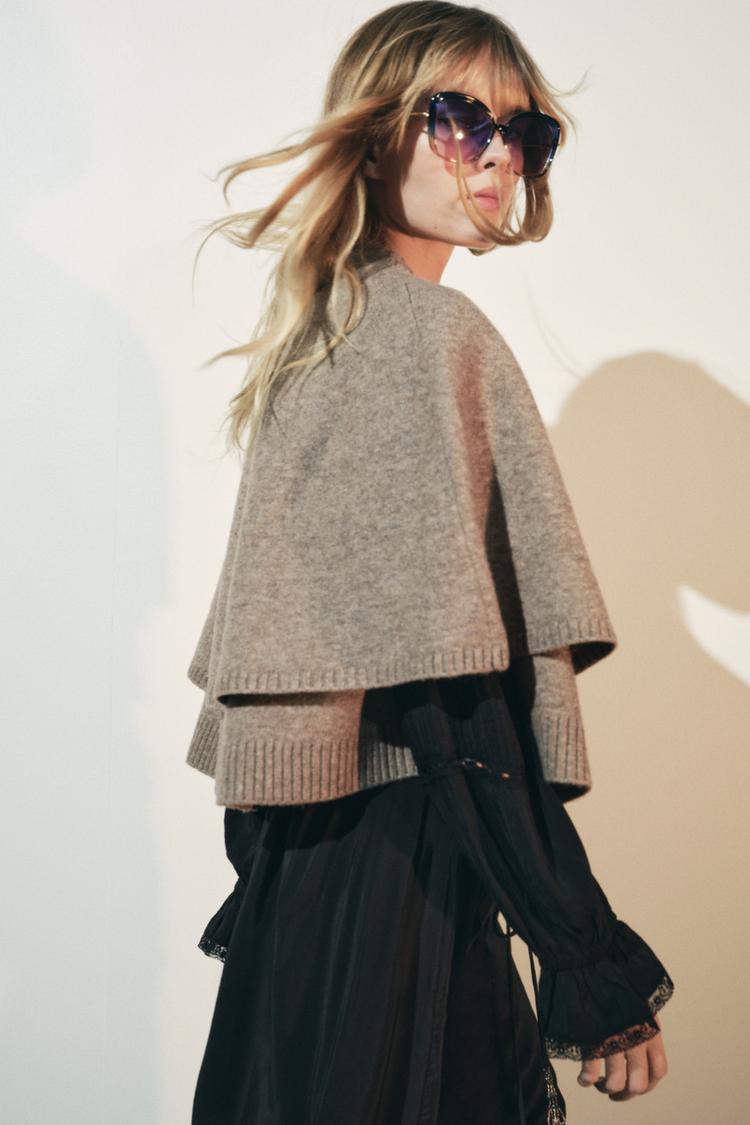 FLMNGO x KNIT CAPE JACKET