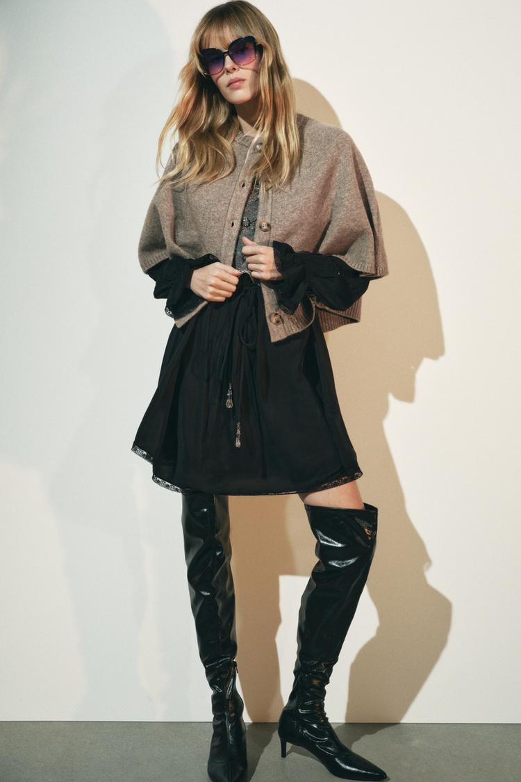 FLMNGO x KNIT CAPE JACKET
