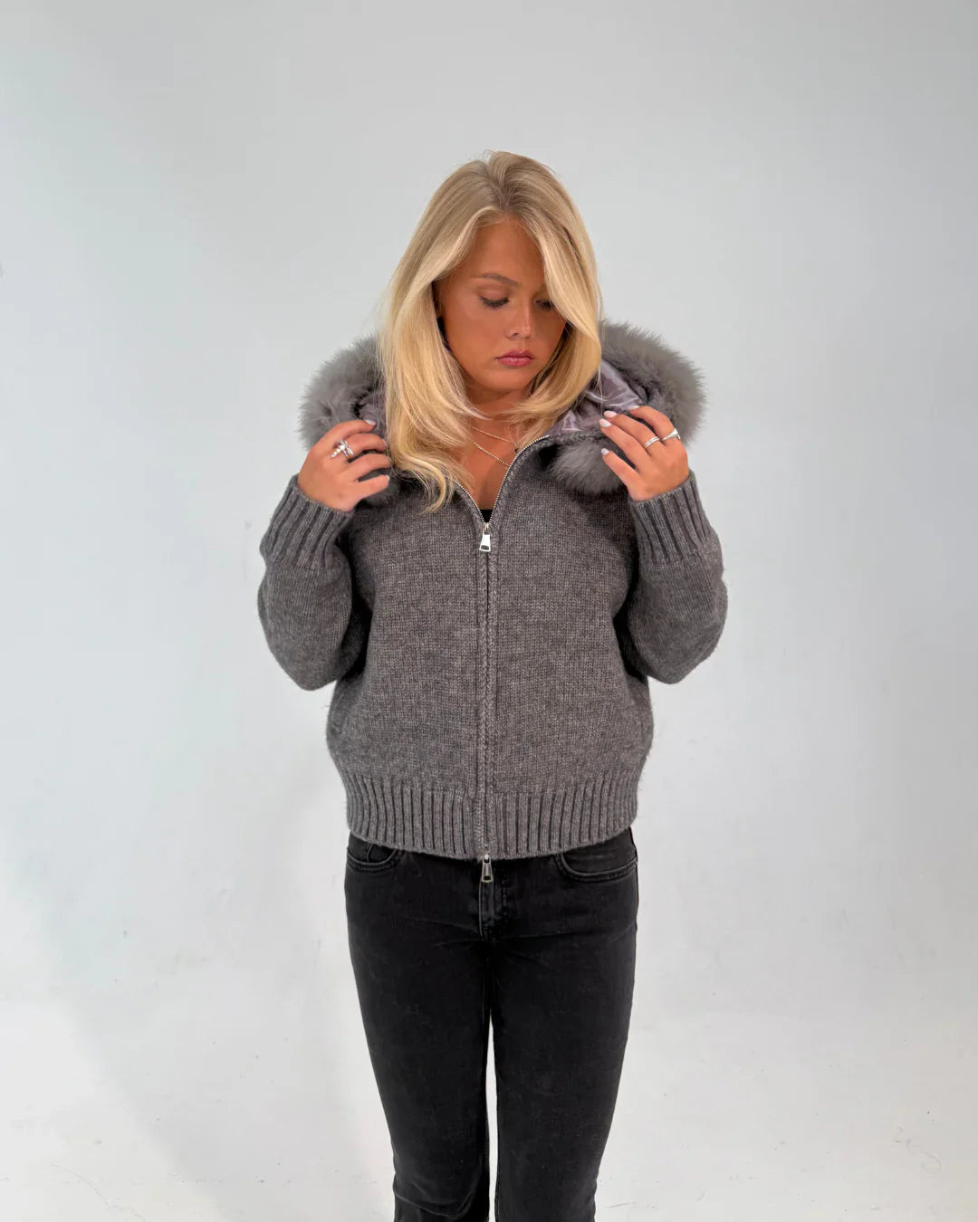 FLMNGO x FUR ZIP JACKET GREY