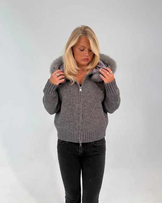 FLMNGO x FUR ZIP JACKET GREY