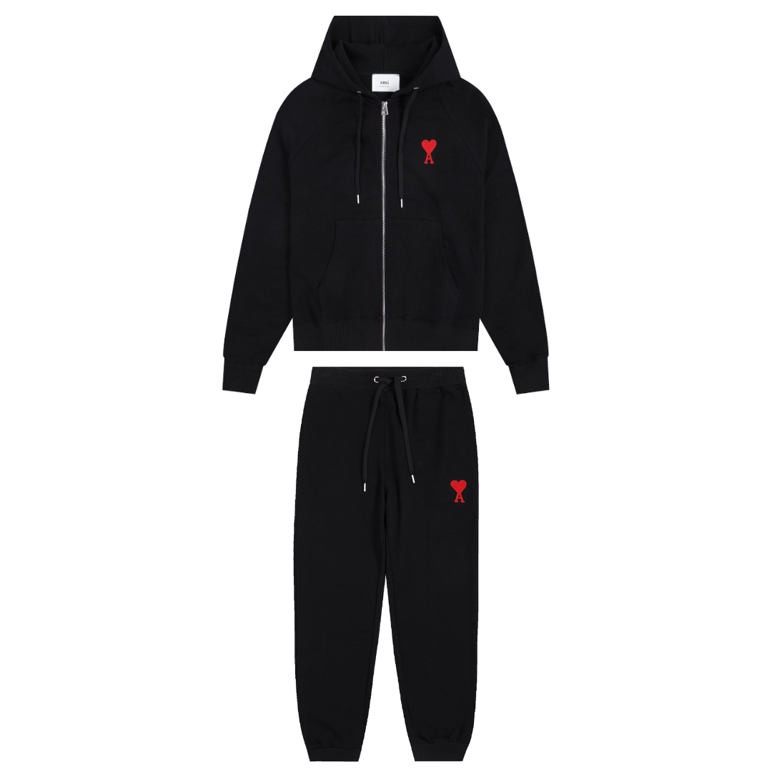FLMNGO x Ami Black Tracksuit