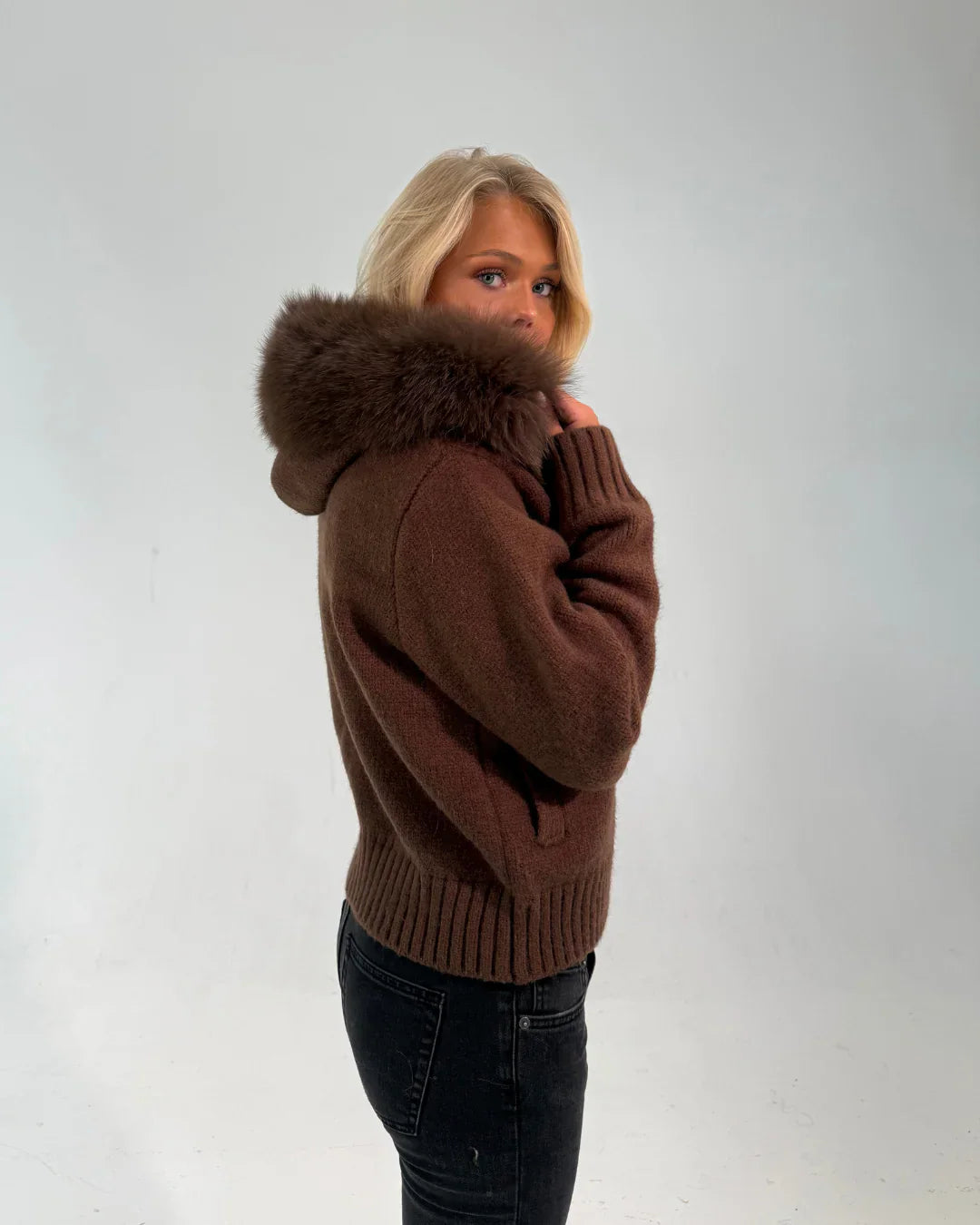 FLMNGO x FUR ZIP JACKET CHOCOLATE