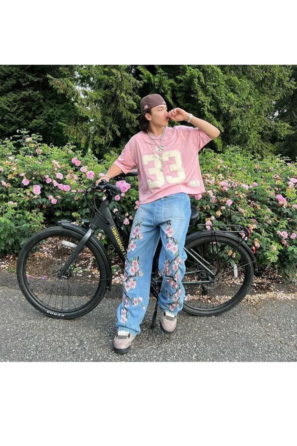 FLMNGO x  Blossom' Embroidered Jeans