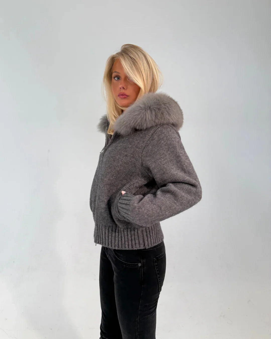 FLMNGO x FUR ZIP JACKET GREY