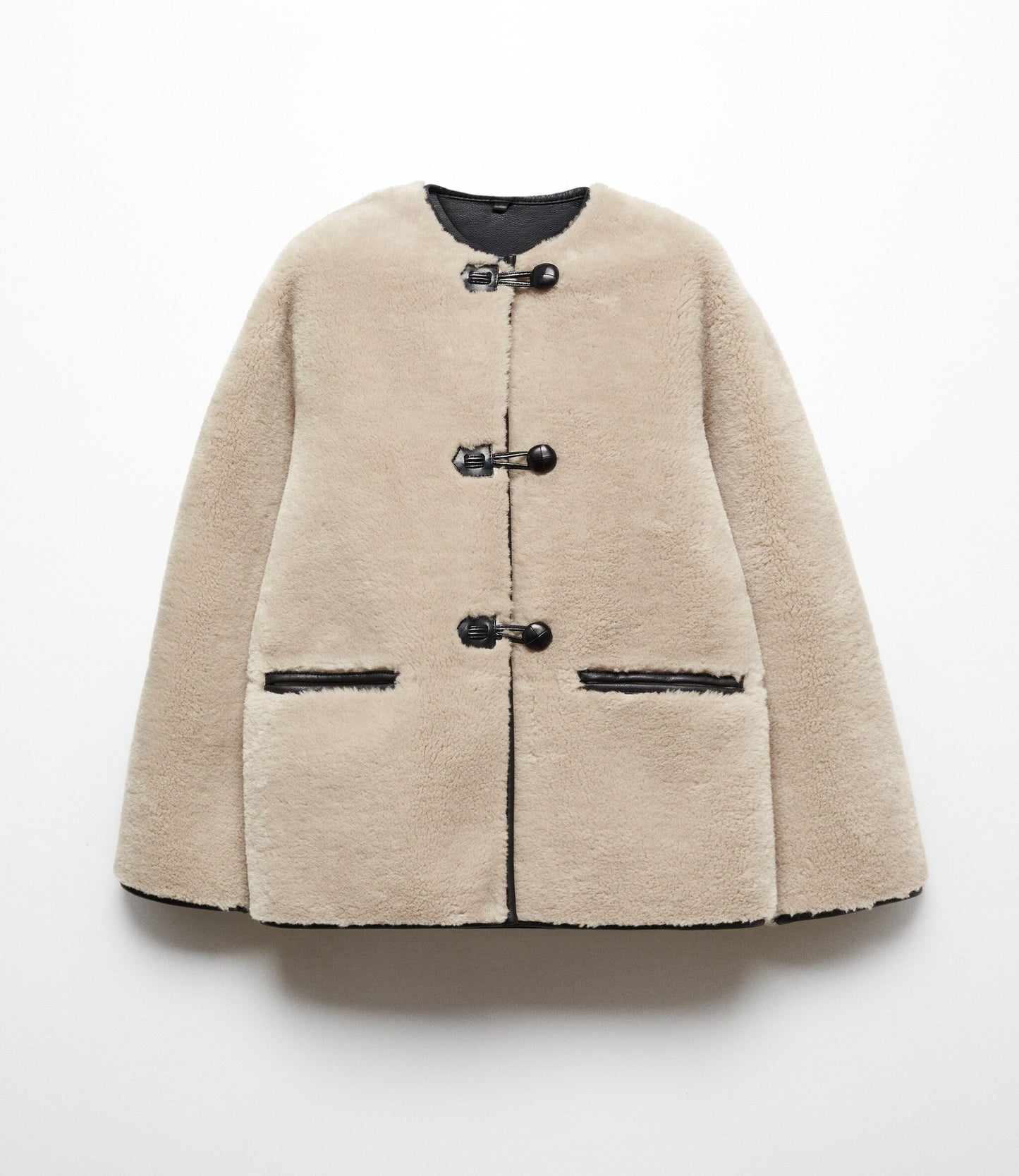 FLMNGO x Faux fur coat with applications
