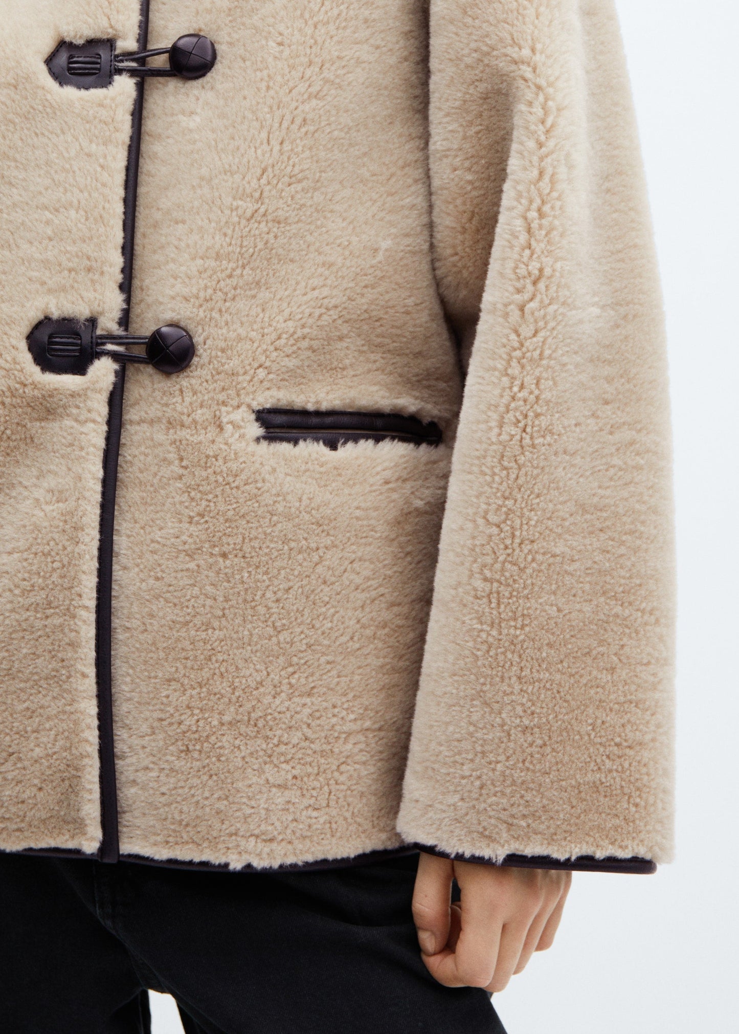 FLMNGO x Faux fur coat with applications