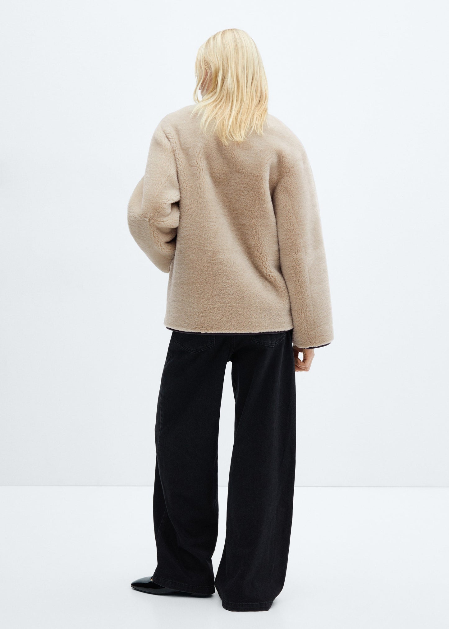 FLMNGO x Faux fur coat with applications
