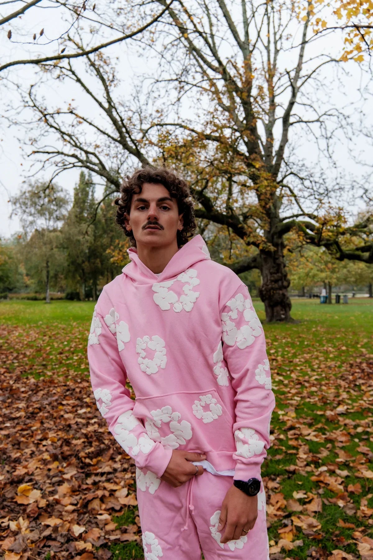 FLMNGO X Denim Trs Hoodie Pink