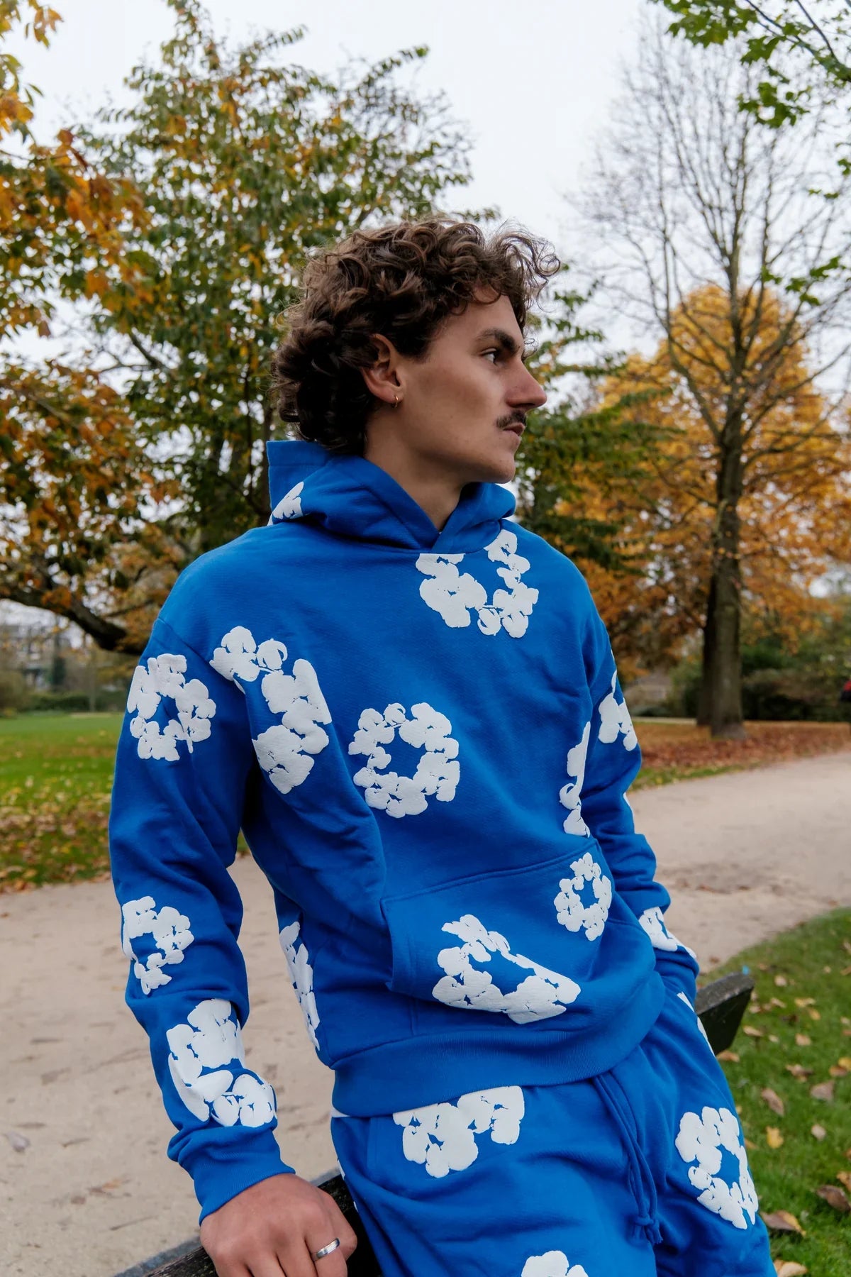 FLMNGO X Denim Trs Hoodie Royal Blue
