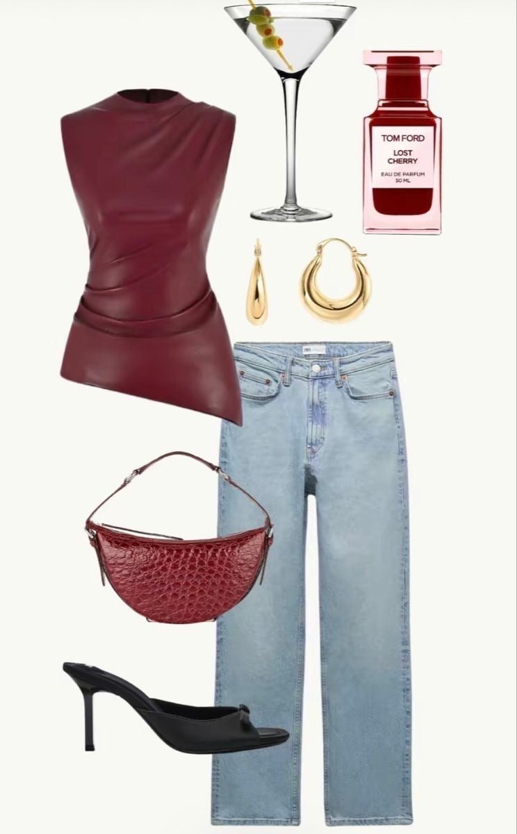 FLMNGO x Burgundy Top