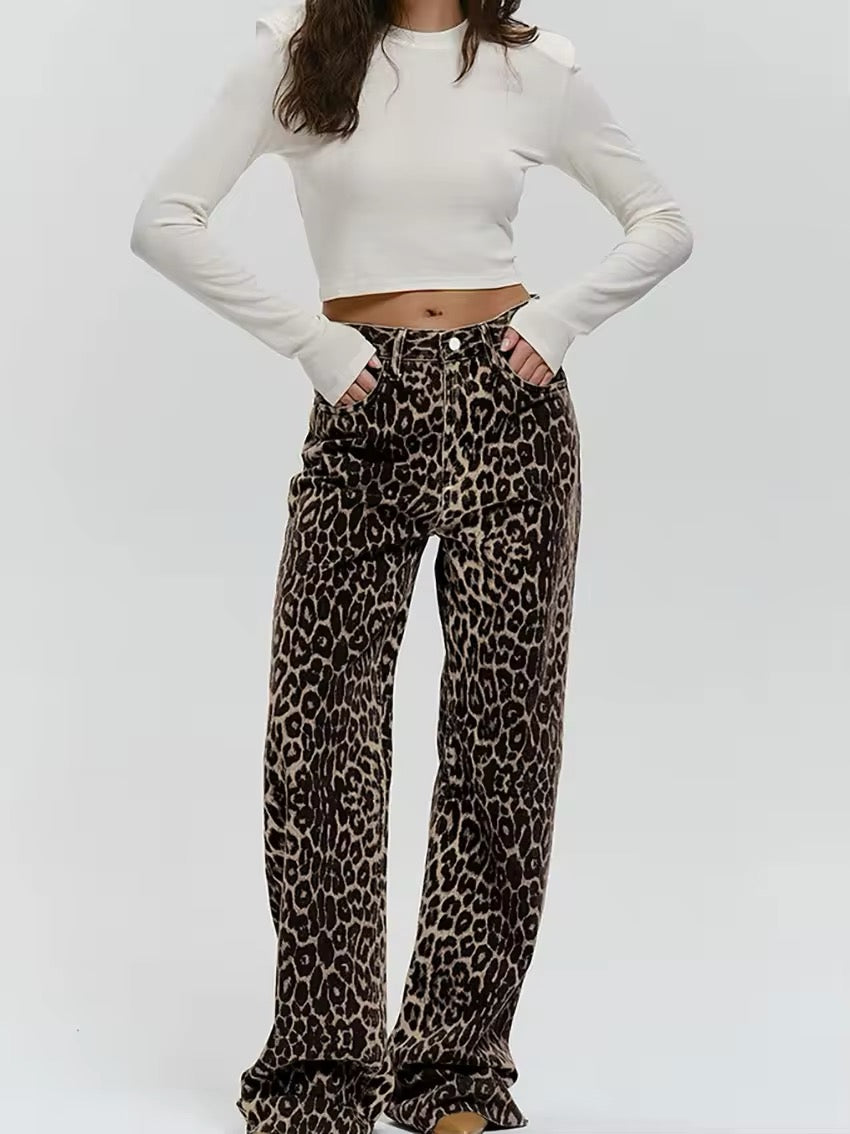 FLMNGO x Leopard | Denim Straight Jeans