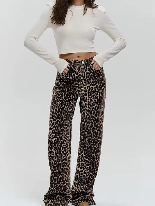 FLMNGO x Leopard | Denim Straight Jeans