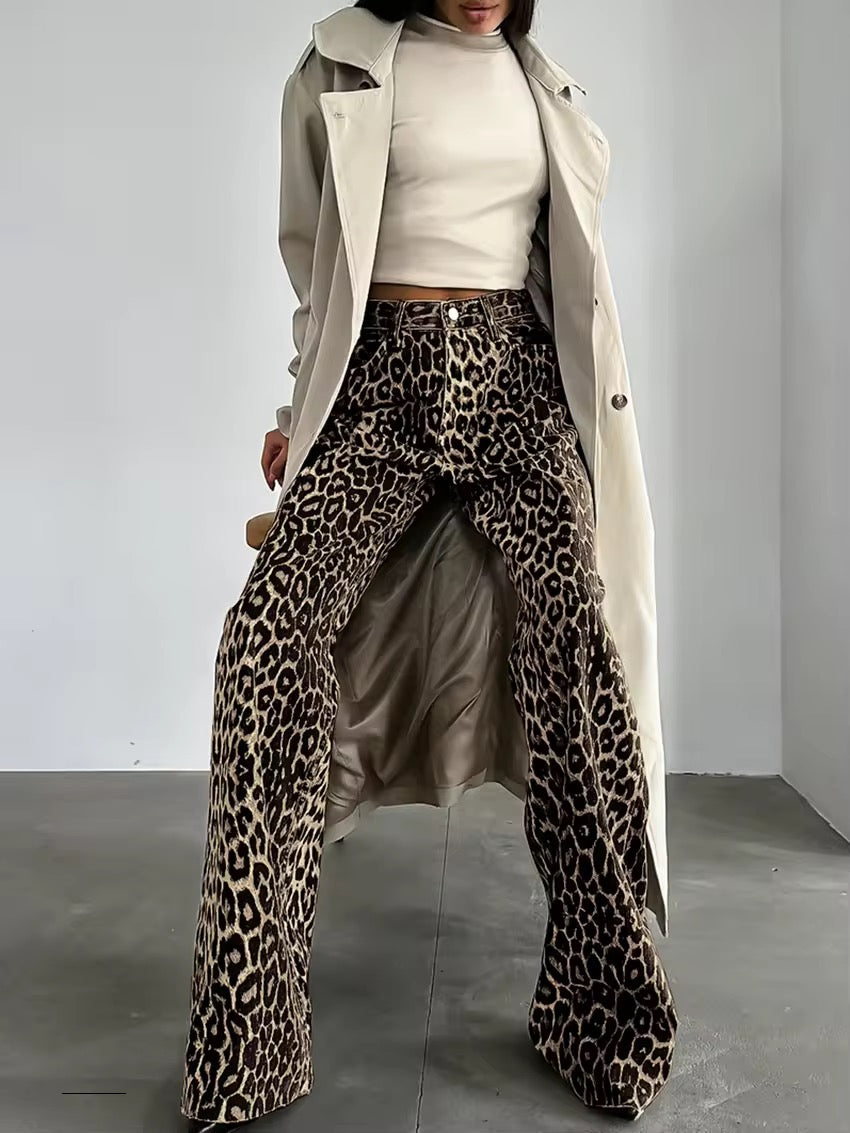 FLMNGO x Leopard | Denim Straight Jeans
