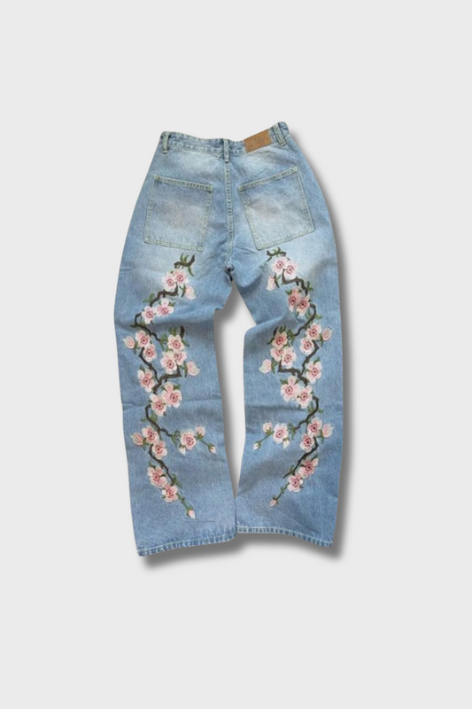 FLMNGO x  Blossom' Embroidered Jeans