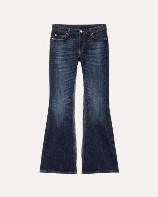FLMNGO x LOW RISE SLIM FLARED JEANS