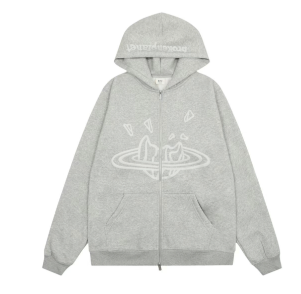 FLMNGO x Broken Planet Gray Hoodie
