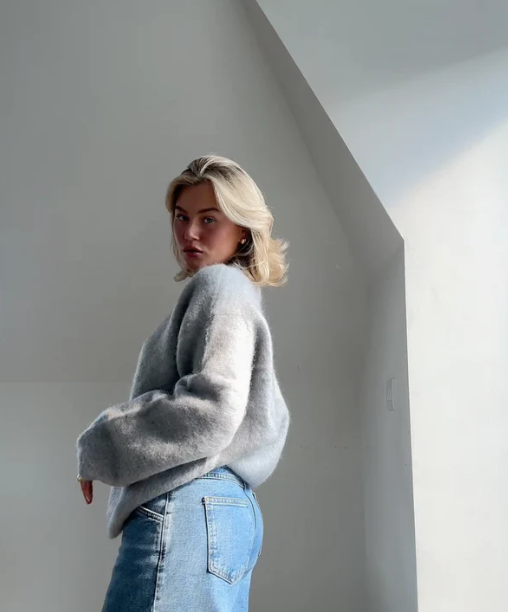 FLMNGO x Oversized Sweater Mohair Blend